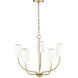 Kandor 5 Light 26 inch Vintage Brass Chandelier Ceiling Light